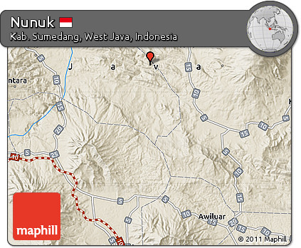 Shaded Relief Map of Nunuk