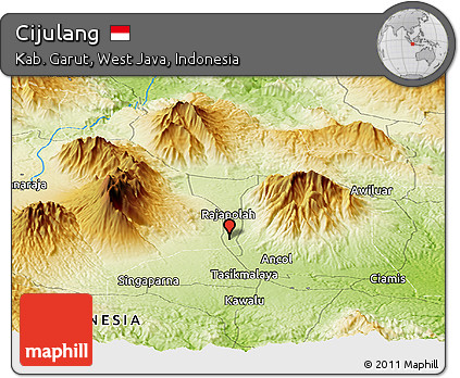 Physical Panoramic Map of Cijulang