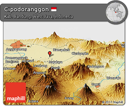 Physical Panoramic Map of Cipodoranggon