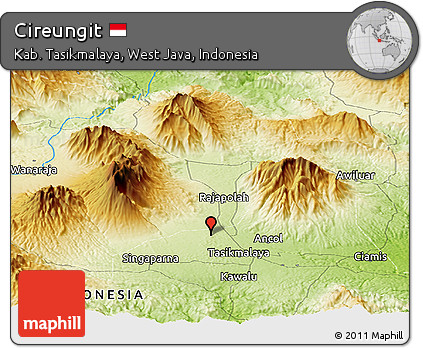 Physical Panoramic Map of Cireungit