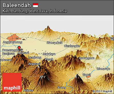 Physical Panoramic Map of Baleendah