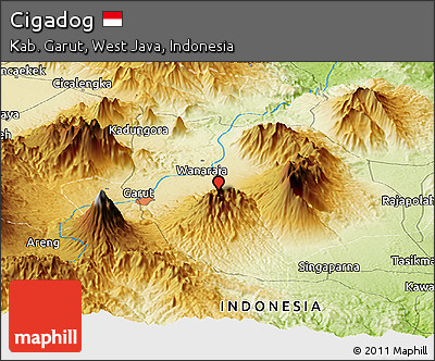 Physical Panoramic Map of Cigadog
