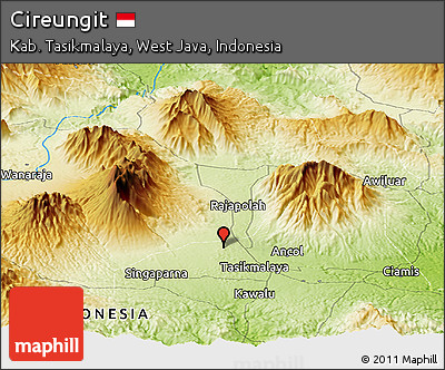 Physical Panoramic Map of Cireungit