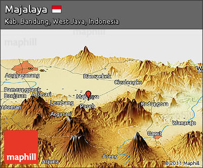 Physical Panoramic Map of Majalaya