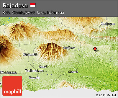 Physical Panoramic Map of Rajadesa