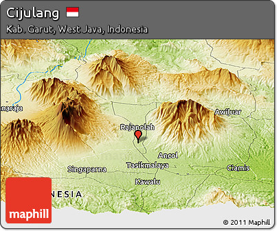 Physical Panoramic Map of Cijulang