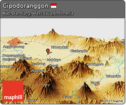 Physical Panoramic Map of Cipodoranggon