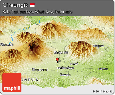 Physical Panoramic Map of Cireungit