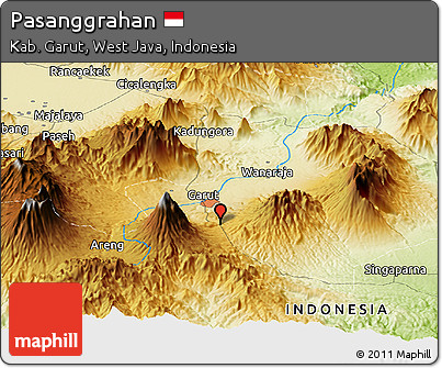 Physical Panoramic Map of Pasanggrahan