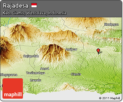 Physical Panoramic Map of Rajadesa