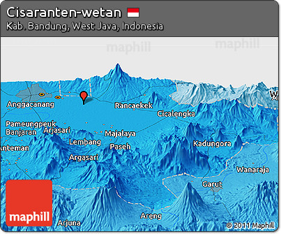 Political Panoramic Map of Cisaranten-wetan
