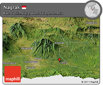 Satellite Panoramic Map of Nagrak