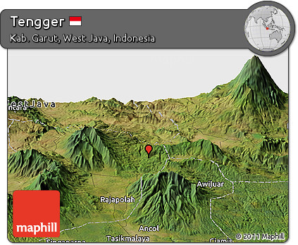 Satellite Panoramic Map of Tengger