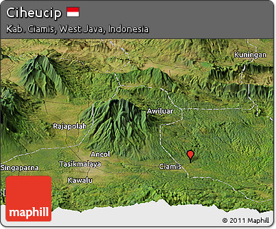 Satellite Panoramic Map of Ciheucip