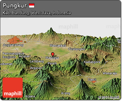 Satellite Panoramic Map of Pungkur