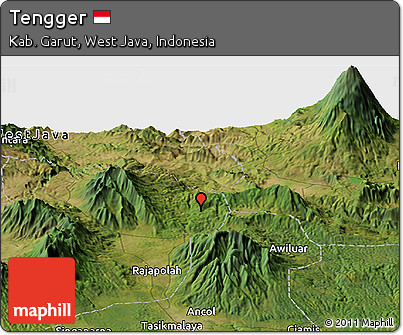 Satellite Panoramic Map of Tengger