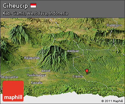 Satellite Panoramic Map of Ciheucip