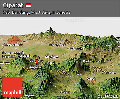 Satellite Panoramic Map of Cipatat