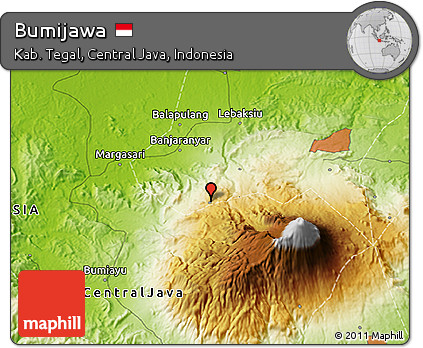Physical 3D Map of Bumijawa