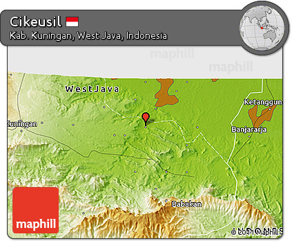 Physical 3D Map of Cikeusil