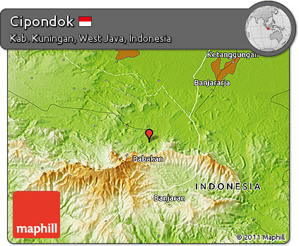 Physical 3D Map of Cipondok