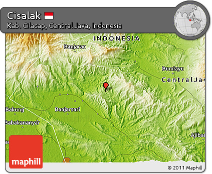 Physical 3D Map of Cisalak