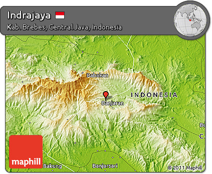 Physical 3D Map of Indrajaya
