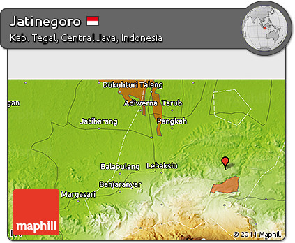 Physical 3D Map of Jatinegoro