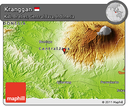 Physical 3D Map of Kranggan