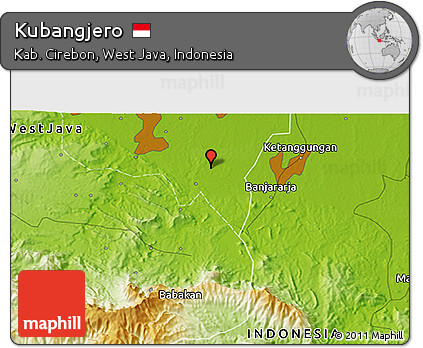 Physical 3D Map of Kubangjero