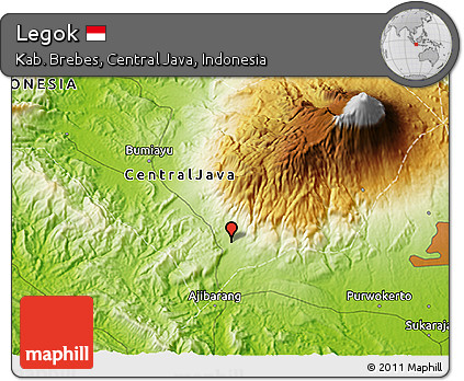 Physical 3D Map of Legok