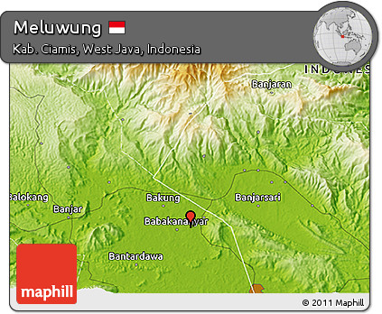 Physical 3D Map of Meluwung