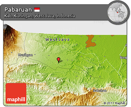 Physical 3D Map of Pabaruan