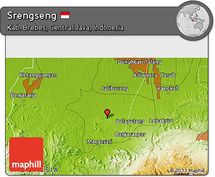 Physical 3D Map of Srengseng