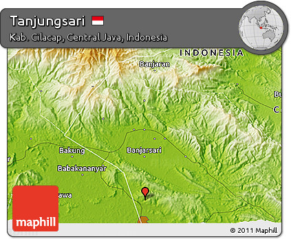 Physical 3D Map of Tanjungsari