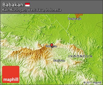 Physical 3D Map of Babakan