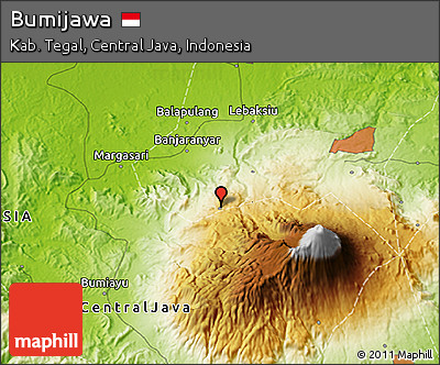 Physical 3D Map of Bumijawa