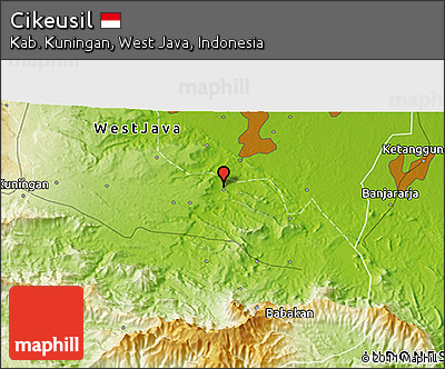 Physical 3D Map of Cikeusil