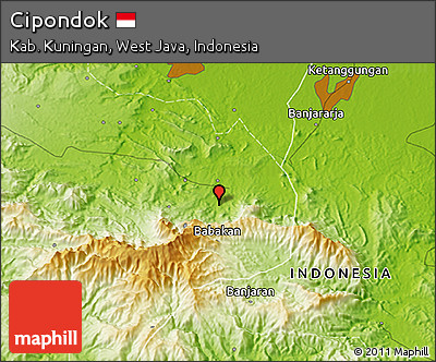 Physical 3D Map of Cipondok