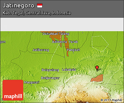 Physical 3D Map of Jatinegoro
