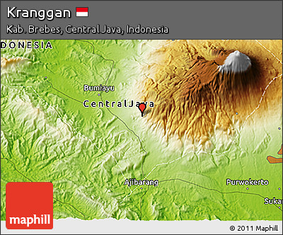 Physical 3D Map of Kranggan