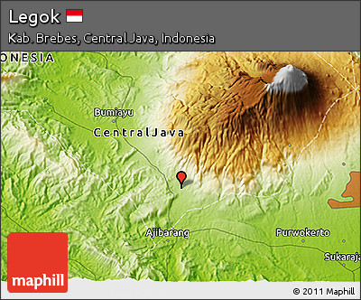 Physical 3D Map of Legok