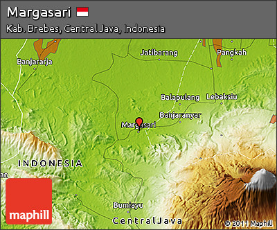 Physical 3D Map of Margasari