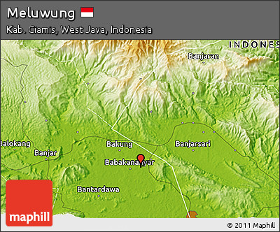 Physical 3D Map of Meluwung