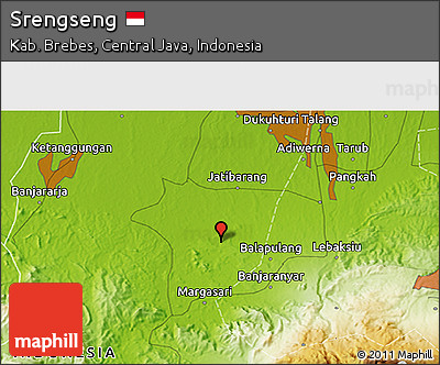 Physical 3D Map of Srengseng