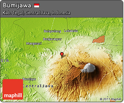 Physical 3D Map of Bumijawa