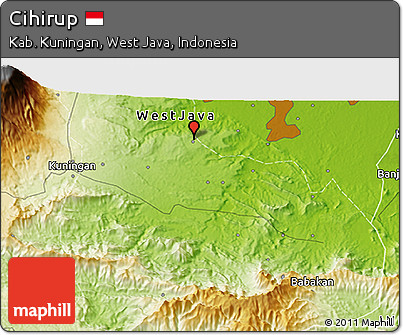 Physical 3D Map of Cihirup