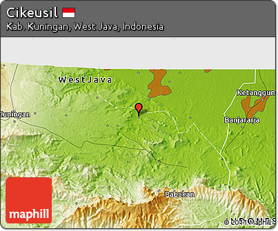 Physical 3D Map of Cikeusil