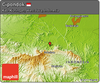 Physical 3D Map of Cipondok