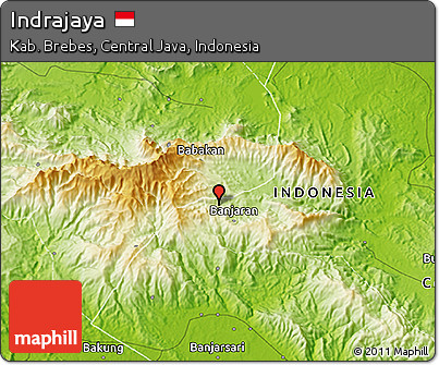 Physical 3D Map of Indrajaya